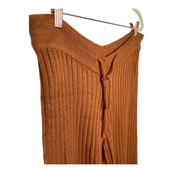 SNYDS Everyday Lounge Hendrix Ribbed Wide Leg Pants High Rise Drawstring Size S - Picture 6 of 11